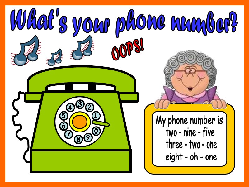 3 4 5 6 7 8 9 0 1 2 What's your phone number?